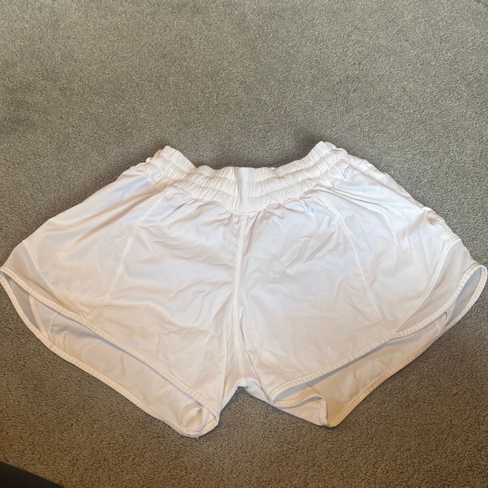 White Lululemon hottie hot shorts